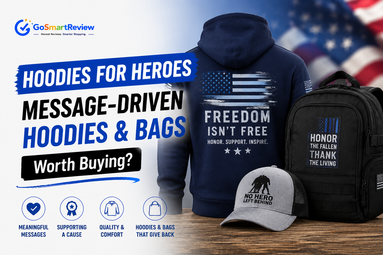 Are Hoodies For Heroes' message-driven bags and hoodies worth buying?