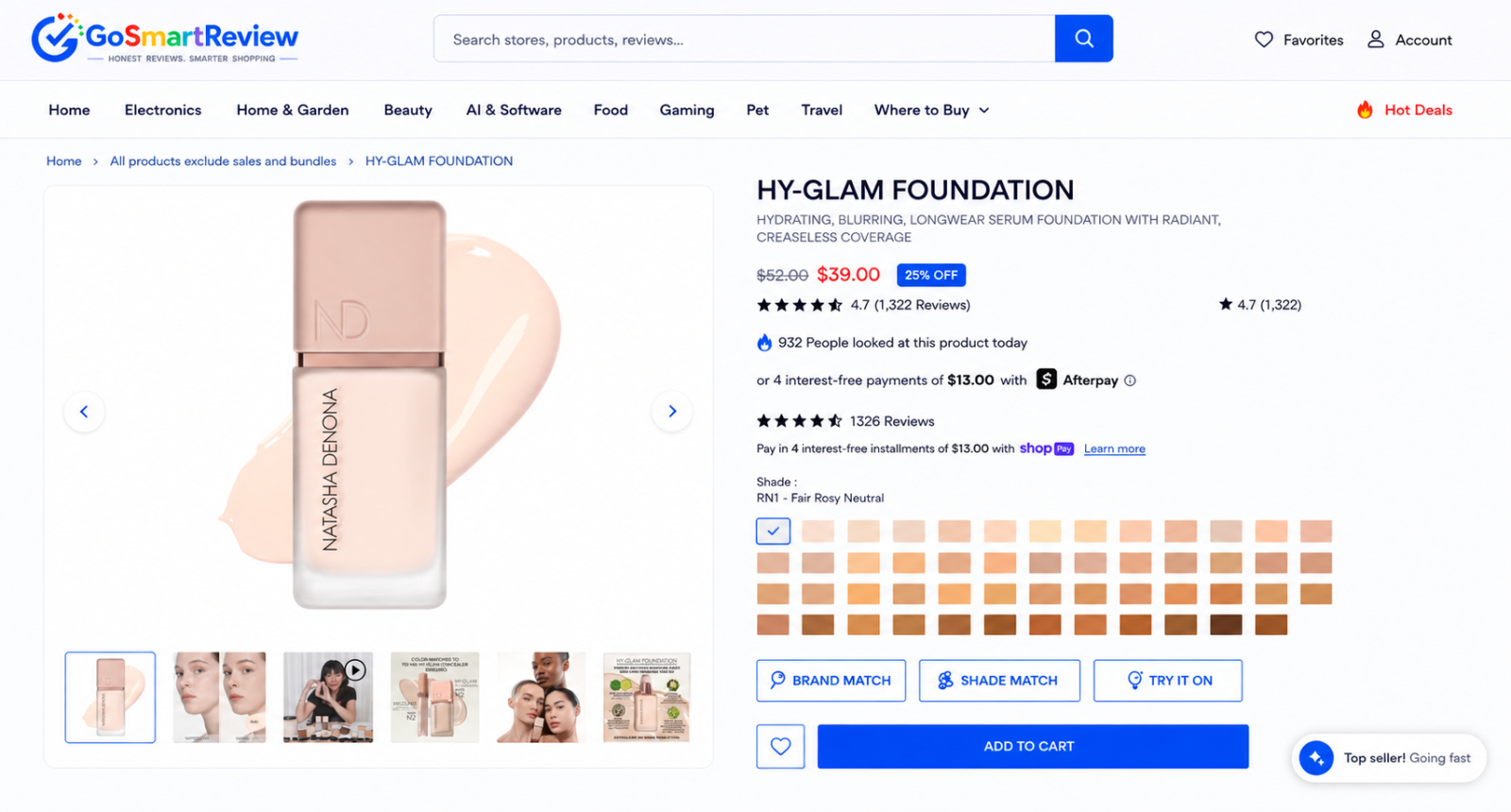Bio-Mimetic technology in the bestselling HY-GLAM™ Concealer, Natasha formulates the HY-GLAM™ FOUNDATION