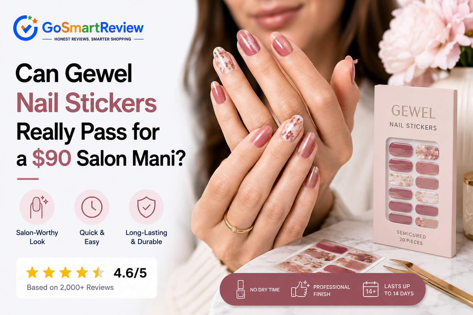Can GEWEL nail stickers really pass for a $90 salon mani?