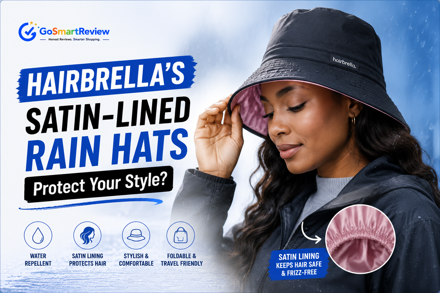 Do Hairbrella's satin-lined rain hats actually protect your style?