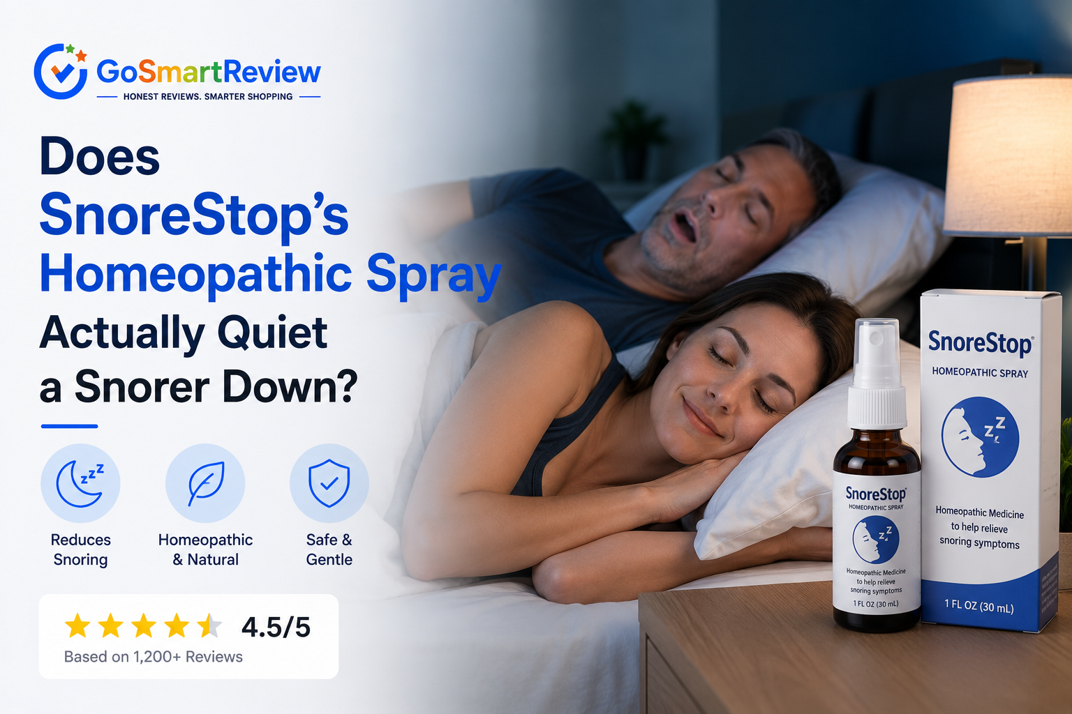 Does SnoreStop's homeopathic spray actually quiet a snorer down?
