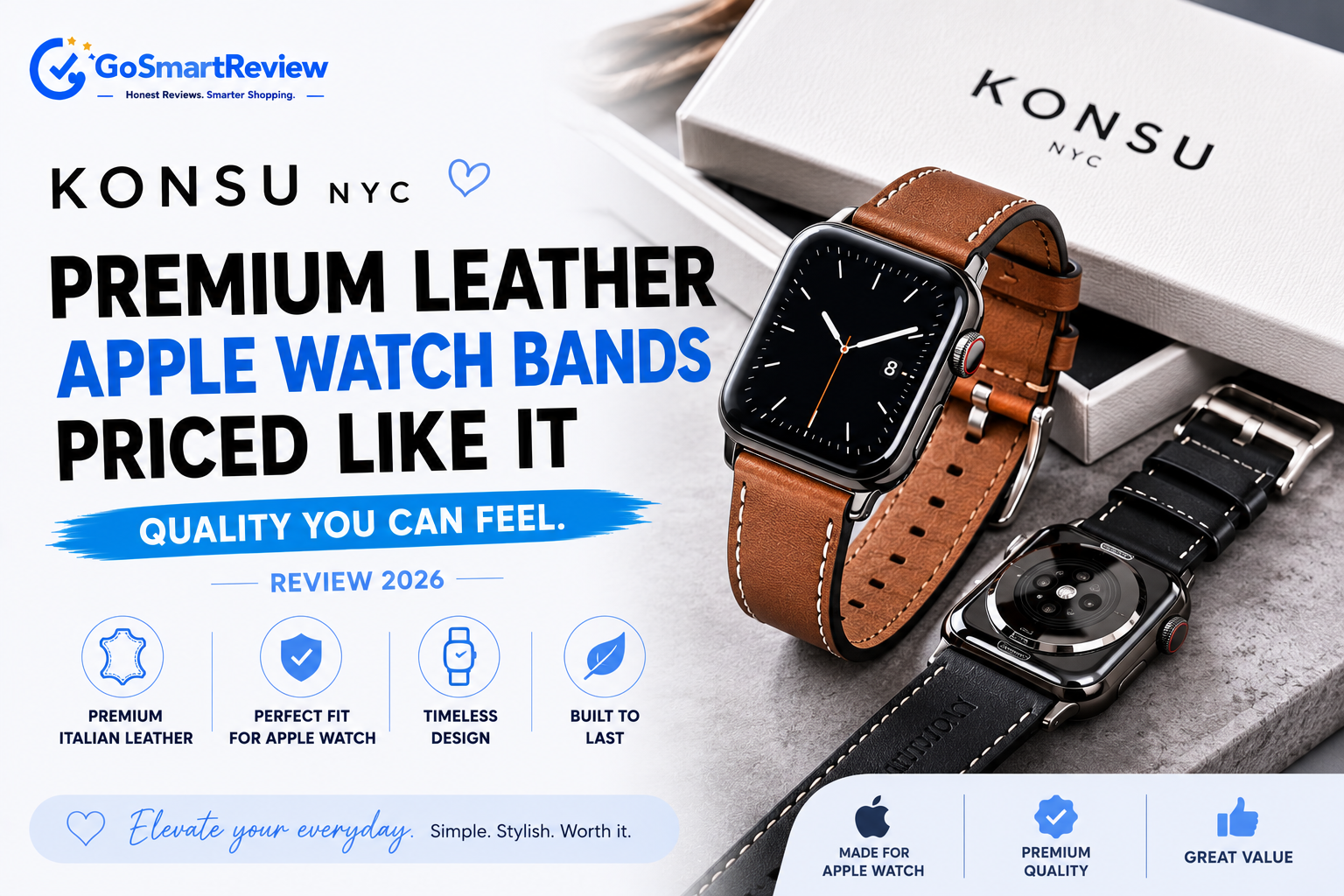 Konsu NYC Review — Premium Leather Apple Watch Bands, Priced Like It
