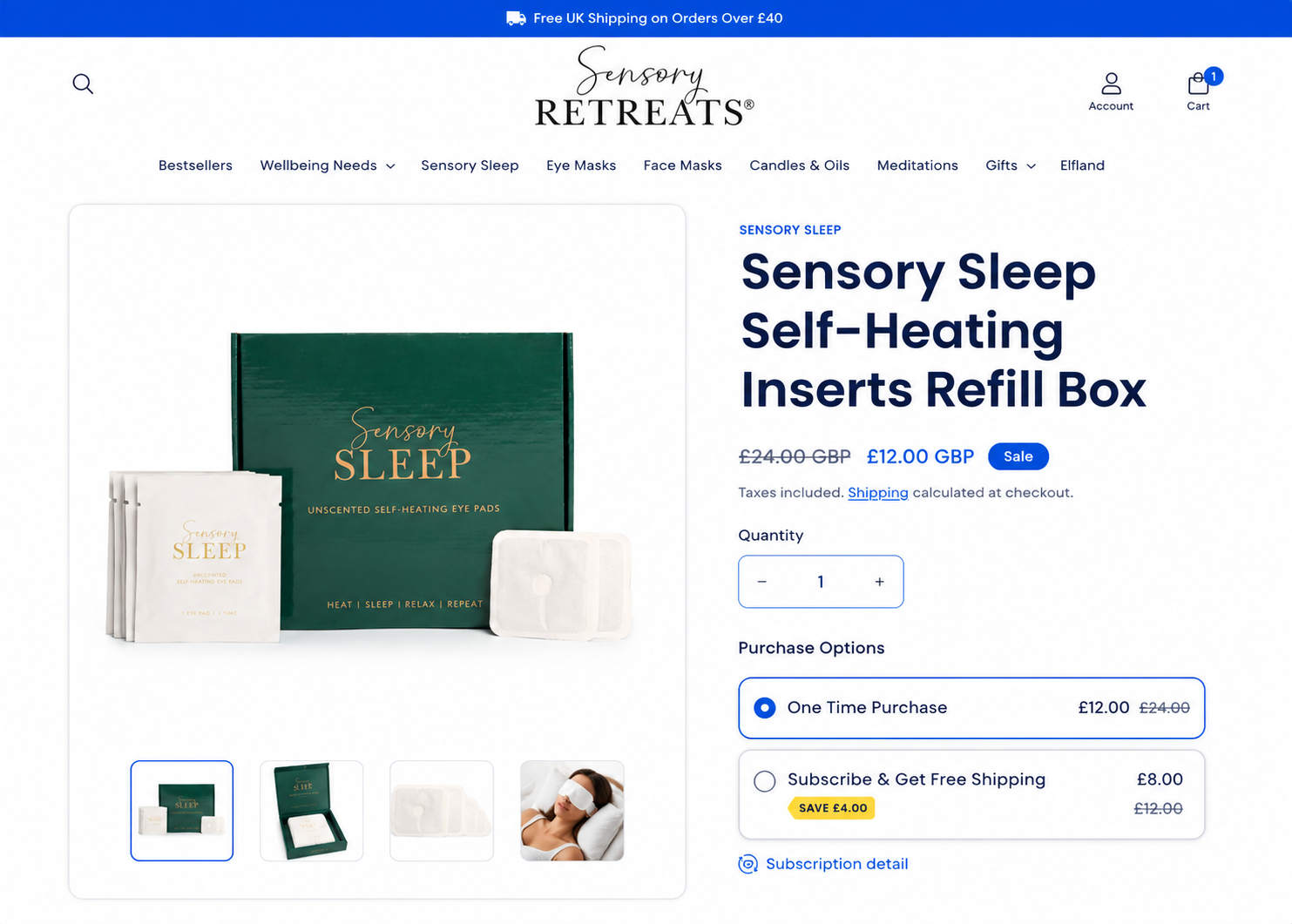 Sensory Sleep Self-Heating Inserts Refill Box