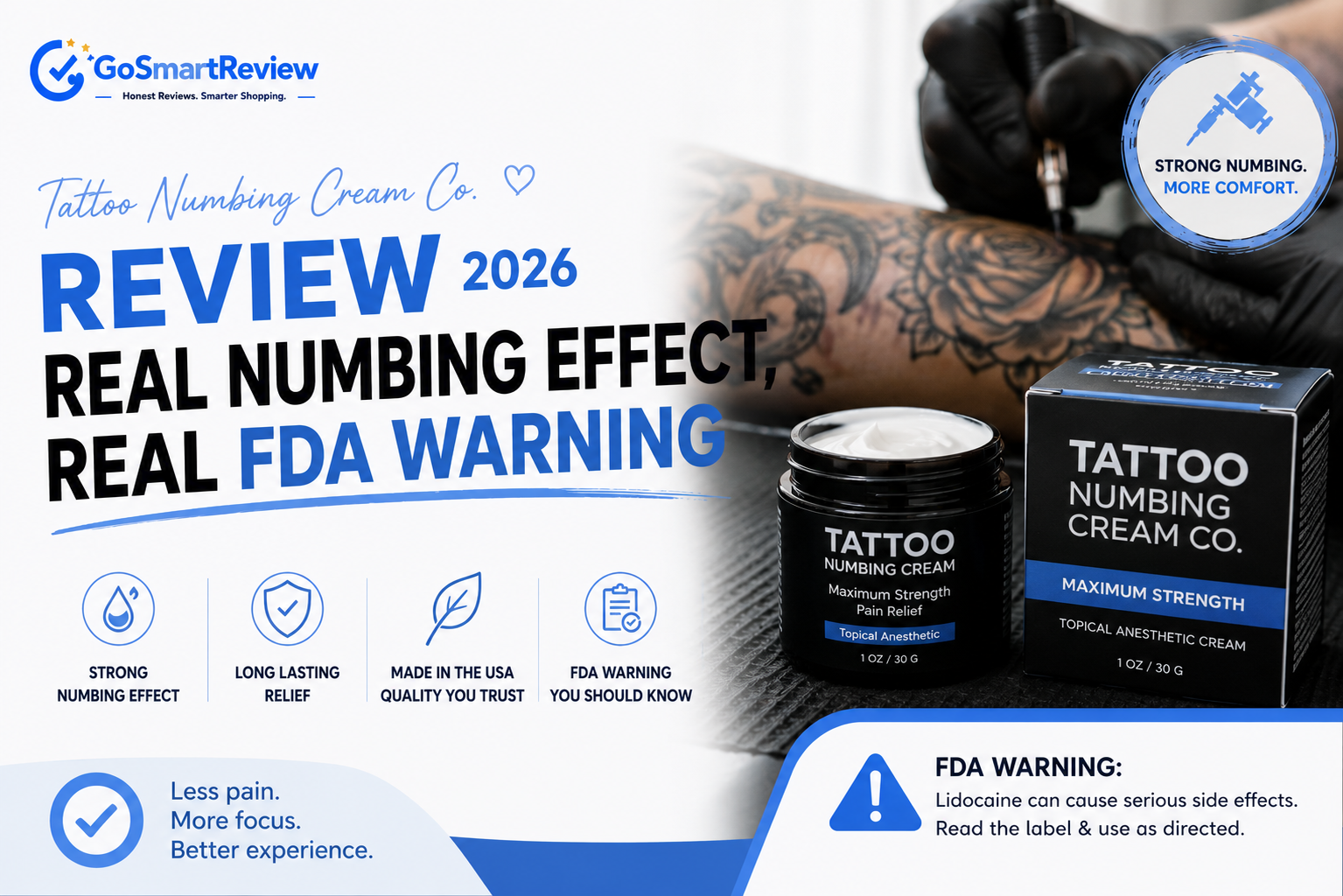 Tattoo Numbing Cream Co. Review — Real Numbing Effect, Real FDA Warning