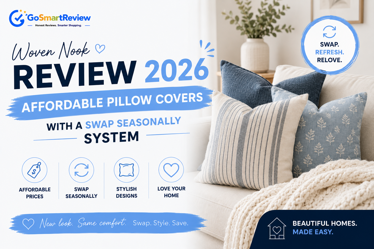 Woven Nook Review — Affordable Pillow Covers with a Swap-Seasonally System
