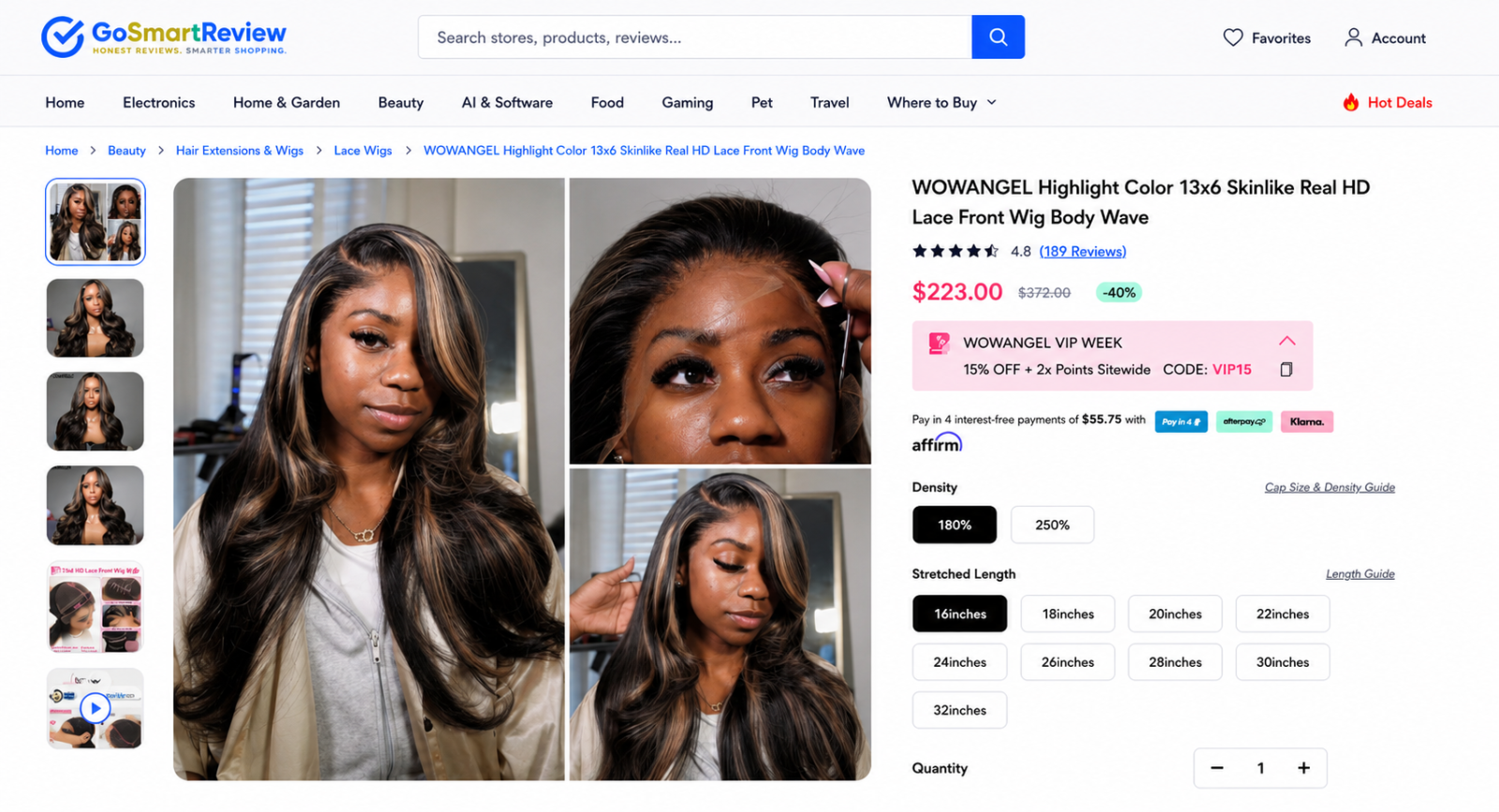WOWANGEL Highlight Color 13x6 Skinlike Real HD Lace Front Wig Body Wave