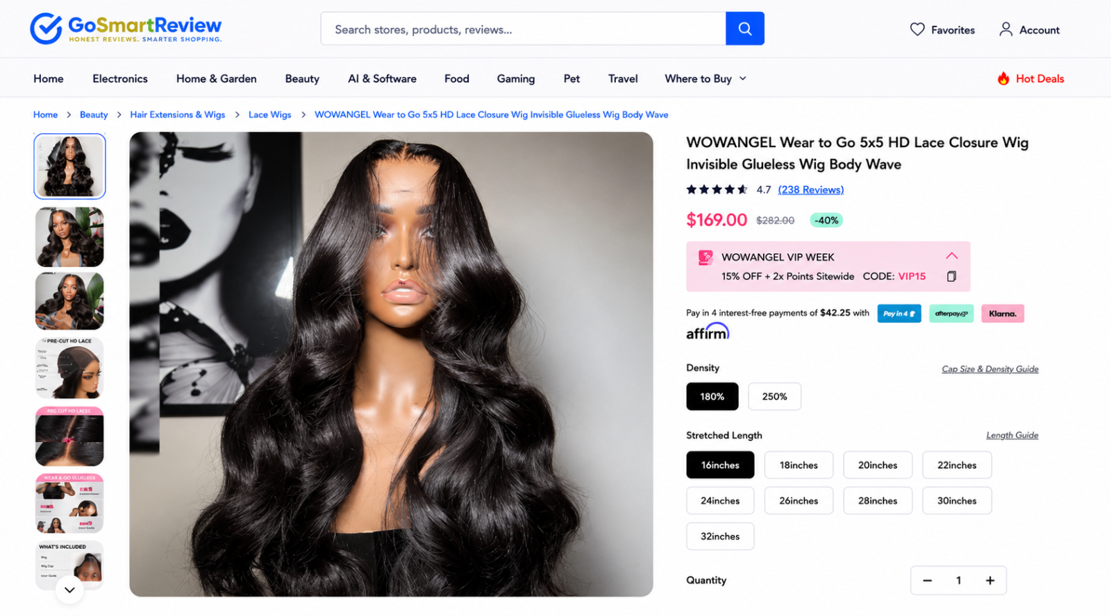 WOWANGEL Wear to Go 5x5 HD Lace Closure Wig Invisible Glueless Wig Body Wave