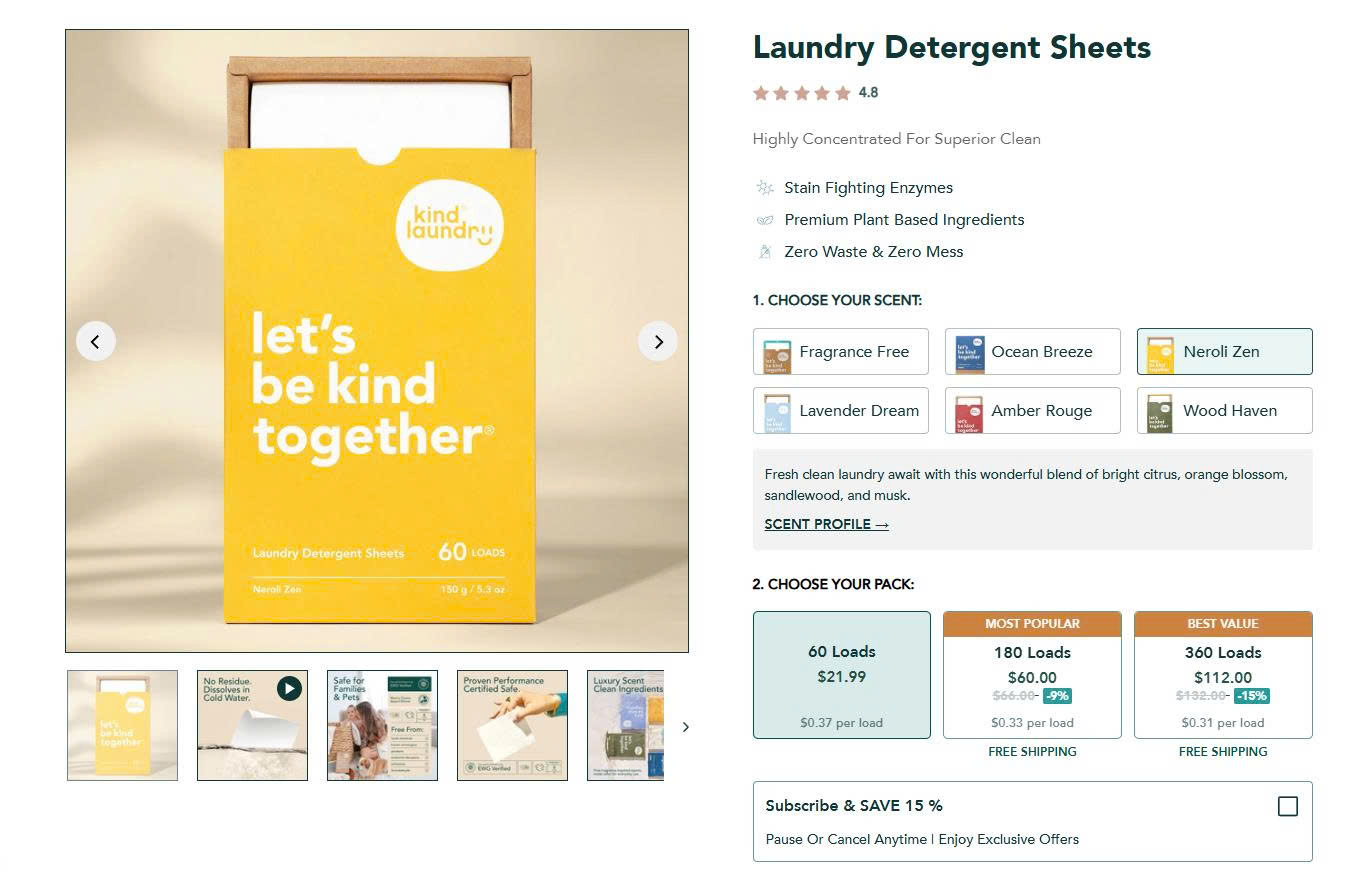 Laundry Detergent Sheets
